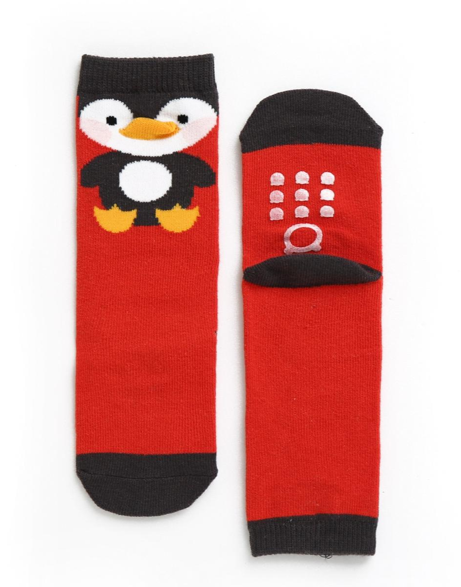 Penguin Knee Red Socks