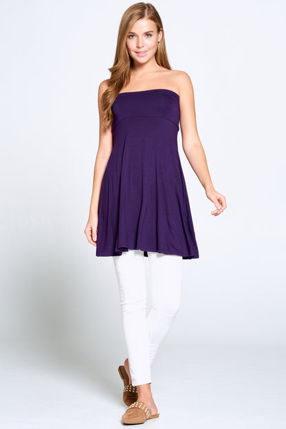 Eggplant Casual Midi Skirt