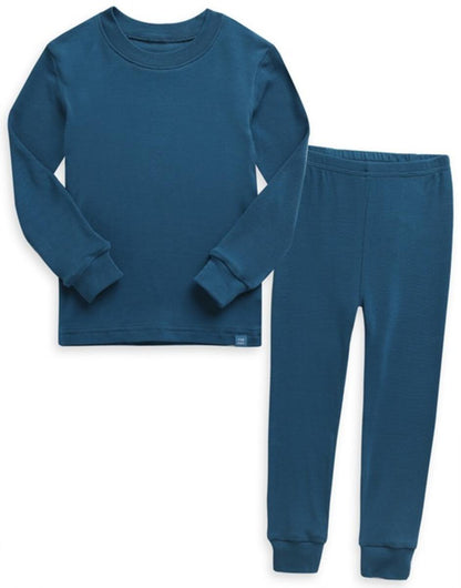 Peacock Blue Modal Long Sleeve Pajamas