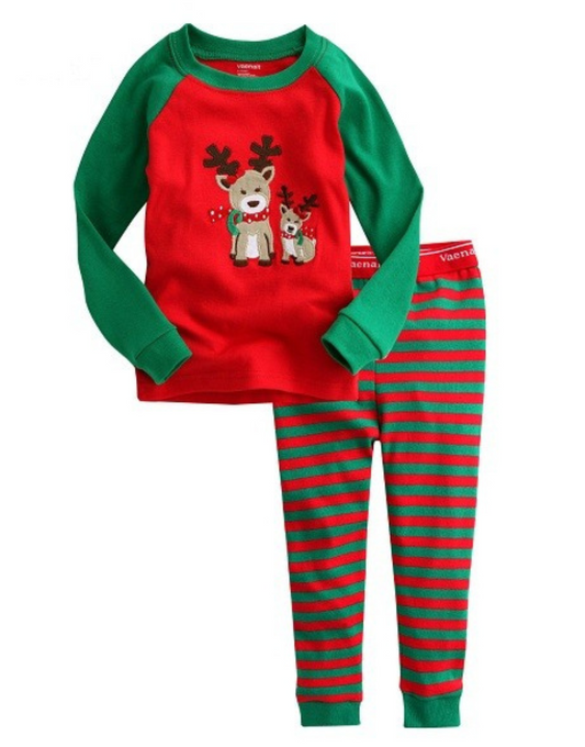 Conjunto de pijama de manga larga Merry Rudolph