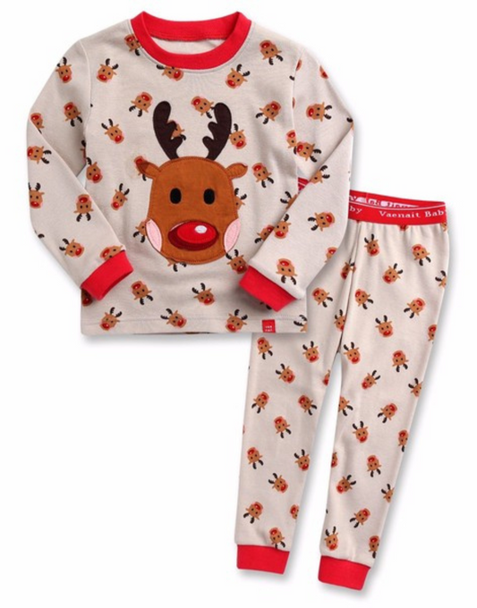 Conjunto de pijama de manga larga Rudolph