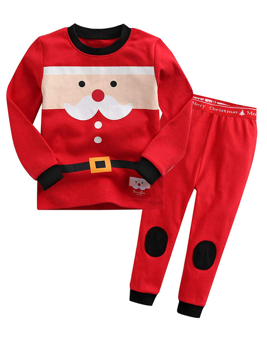 Conjunto de pijama de manga larga de Santa Carol