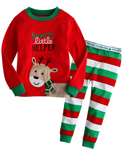 Conjunto de pijama de manga larga de Little Rudolph