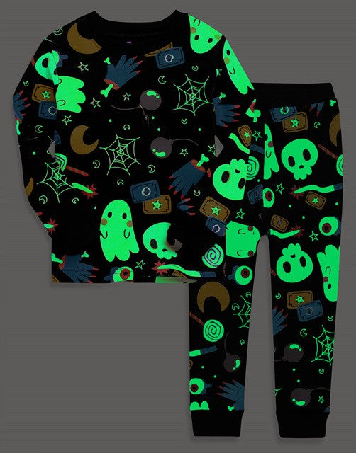 Black Horror Long Sleeve Pajamas