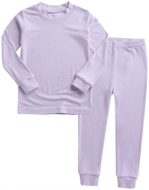 Conjunto de pijama de manga larga lavanda 