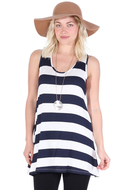 ST117 Striped Sleeveless Tank Top - FINAL SALE