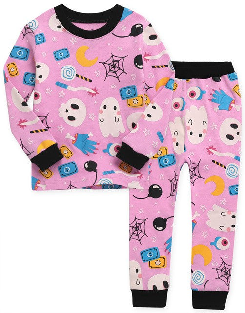 Pink Horror Long Sleeve Pajamas