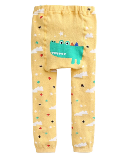 Crocodile Yellow Leggings