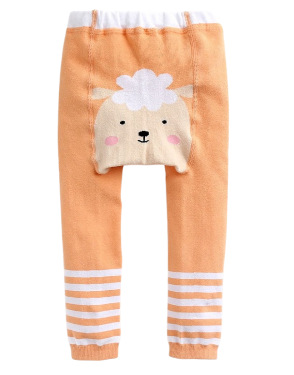 Peach Sheep Printed Baby Leggings