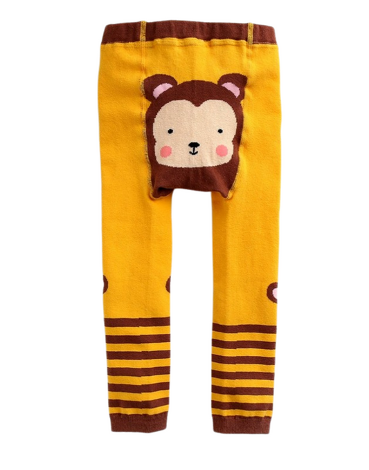 Yellow Monkey Printed Baby Leggings