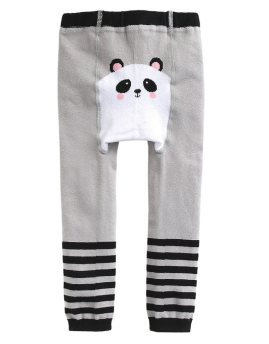 Gray Panda Baby Leggings