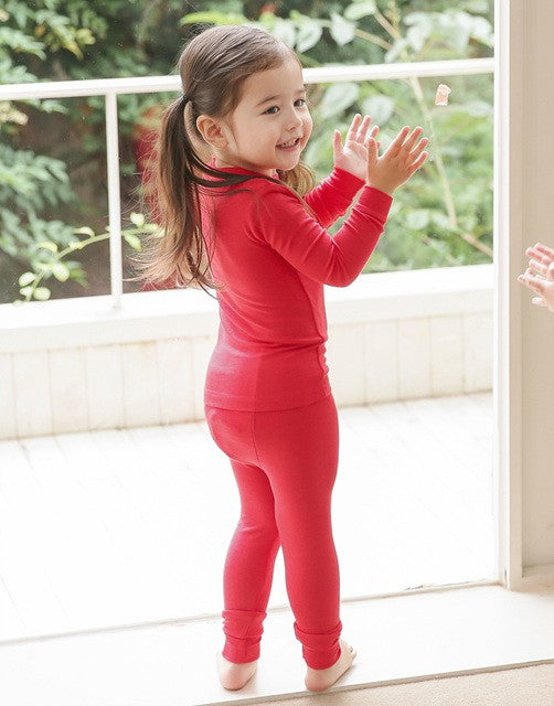 Red Modal Long Sleeve Pajamas