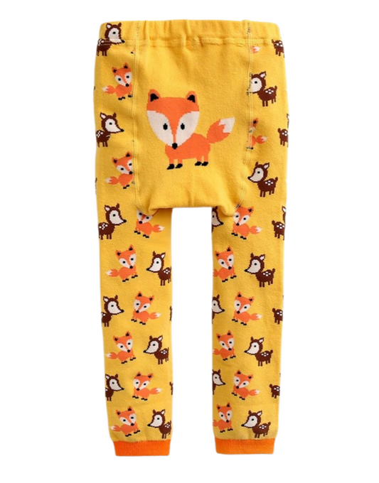 Buddy Fox Yellow Baby Leggings