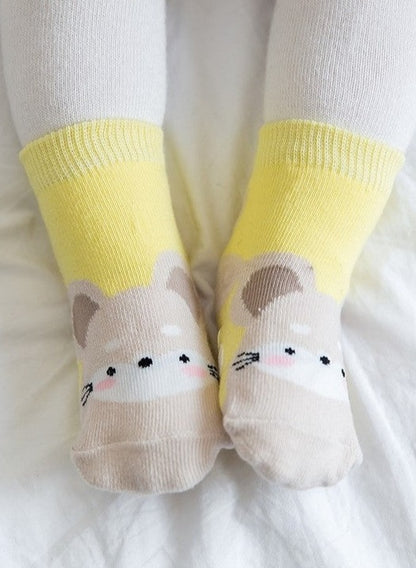 Yellow Mouse Ankle Socks