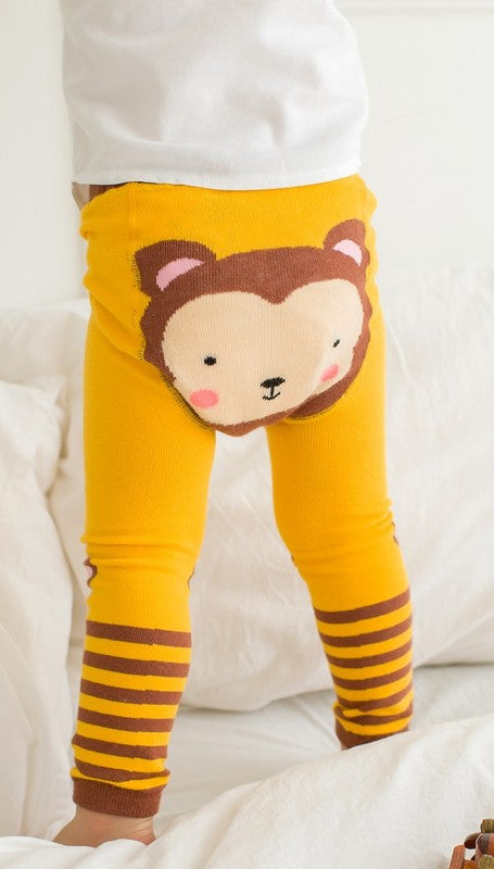 Yellow Monkey Printed Baby Leggings