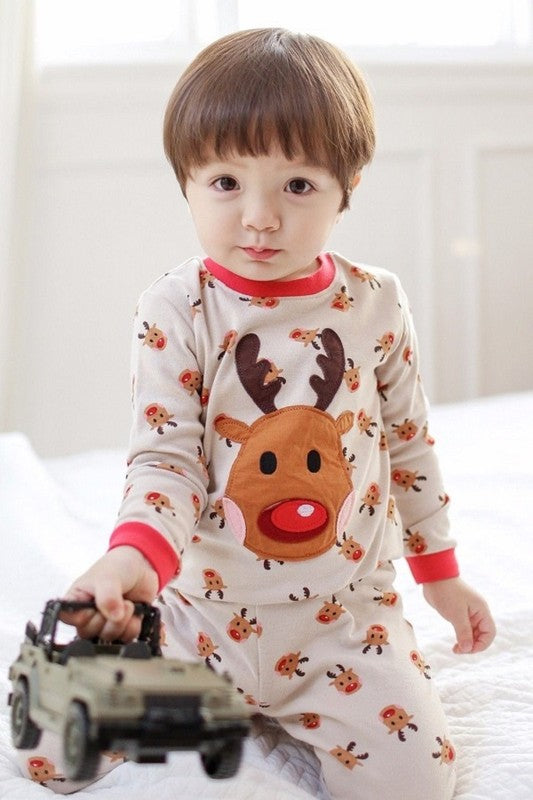 Conjunto de pijama de manga larga Rudolph