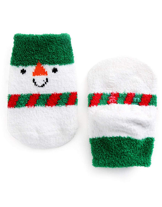 Snowman Christmas Fuzzy Fur Socks