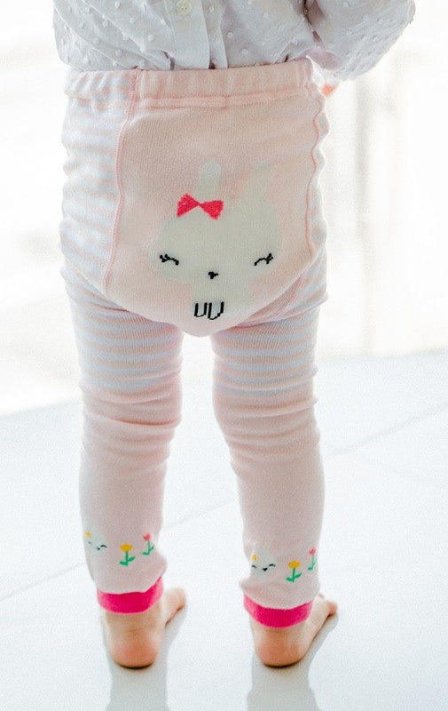 Pink Ping Pong Rabbit Printed Baby Leggings