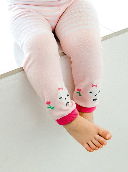 Pink Ping Pong Rabbit Printed Baby Leggings