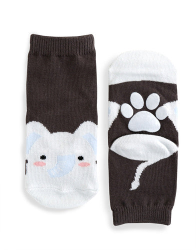 Grey Elephant Ankle Socks