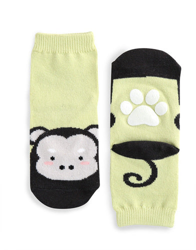 Light Green Gorilla Ankle Socks