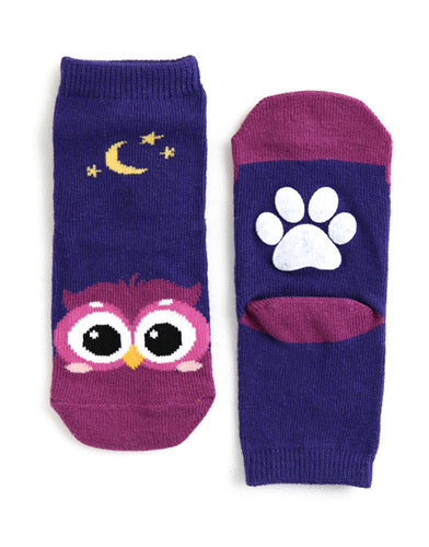 Purple Owl Ankle Socks