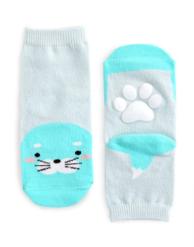 Light Blue Seal Ankle Socks