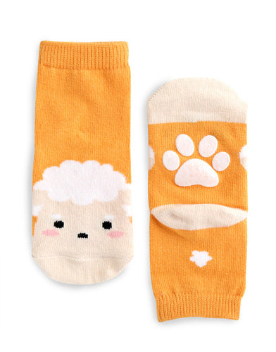 Peach Sheep Ankle Socks