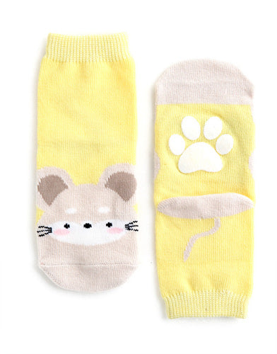 Yellow Mouse Ankle Socks